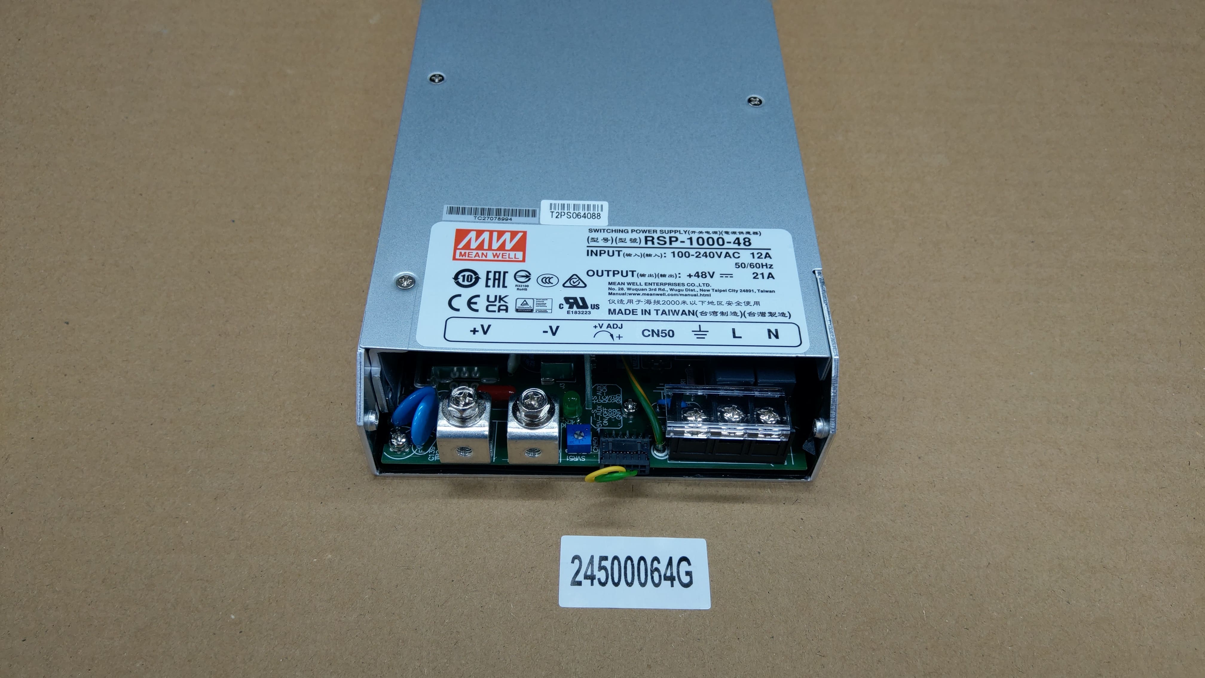 Netzteil 1000 W, 48 V / 21 A RSP-1000-48 für GCC C180, Artikelnummer GCC24500064G-C180