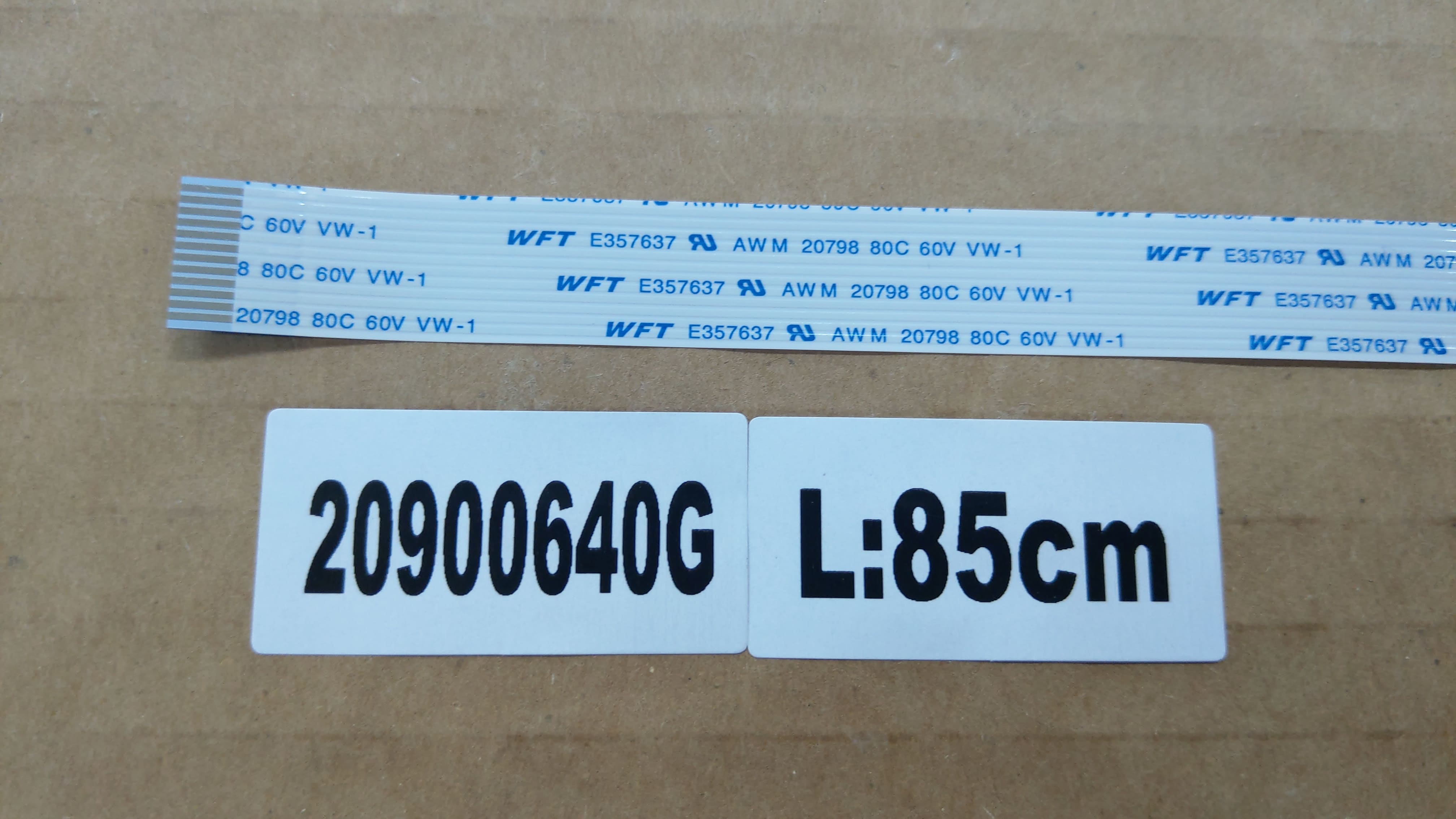 Flachbandkabel 850mm 1.0*12PIN (FCUJ(1.0)-12F-850-10S5(B)-M2(20624))/FAC12-860(5/5/10/10)20624 für GCC Spirit